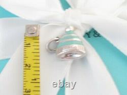 Authentic Rare New Tiffany & Co Blue Enamel Snow Hat Charm For Necklace Bracelet