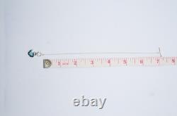 Authentic Return To Love Tiffany & Co Silver Blue Enamel Heart Lock 7in Bracelet