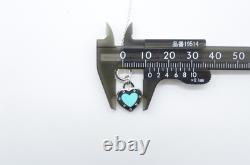 Authentic Return To Love Tiffany & Co Silver Blue Enamel Heart Lock 7in Bracelet