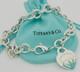 Authentic Return To Tiffany Blue Enamel Splash Heart Tag Charm Bracelet In Box