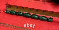 Beautiful Designer Retro Ciner Green Blue Enamel Woman's Bracelet 1970's 1980's