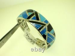 Belle Etoile Delano Bracelet With Blue/black Enamel New Retail $525.00