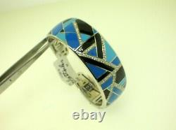 Belle Etoile Delano Bracelet With Blue/black Enamel New Retail $525.00