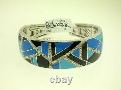 Belle Etoile Delano Bracelet With Blue/black Enamel New Retail $525.00