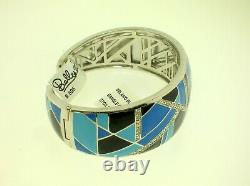 Belle Etoile Delano Bracelet With Blue/black Enamel New Retail $525.00