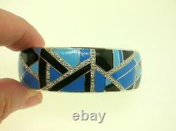 Belle Etoile Delano Bracelet With Blue/black Enamel New Retail $525.00