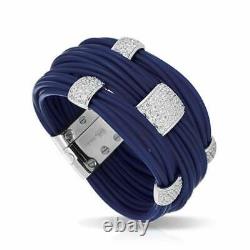 Belle Etoile Legato Bracelet, Natural Rubber, Silver