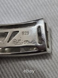 Belle Étoile Lumina Bangle Bracelet 925 Sterling Silver Navy Blue Enamel Size S Belle Étoile Lumina Bangle Bracelet 925 Sterling Silver Navy Blue Enamel Size S