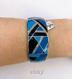 Belle Etoile bracelet Size M. Delano Blue Black Enamel Silver 925