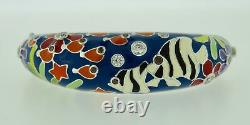 Belle e'toile Sterling Silver Enamel Angelfish Blue Bangle Bracelet Hallmarked