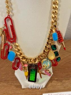 Betsey Johnson School Supplies Charm Necklace, Bracelet & Pencil Earrings NWT