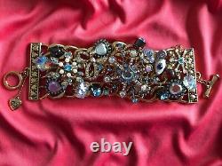 Betsey Johnson Snow Angel Winter Snowflake Fairy Wand Glitter Reindeer Bracelet