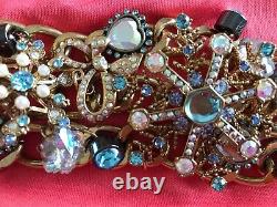 Betsey Johnson Snow Angel Winter Snowflake Fairy Wand Glitter Reindeer Bracelet