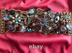 Betsey Johnson Snow Angel Winter Snowflake Fairy Wand Glitter Reindeer Bracelet