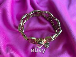 Betsey Johnson Vintage Indian Summer White Horse Horseshoe Luck Chain Bracelet