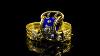 Biedermeier Bracelet With Diamonds And Blue Enamel