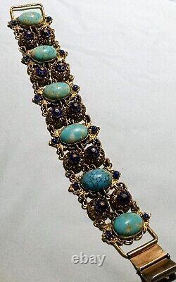 Bliss Brothers Austro Hungarian Hubbel Glass Enamel Pearl Bracelet