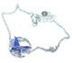 Blue Dream Authentic Enamel. 925 Sterling Silver Handmade Bracelet