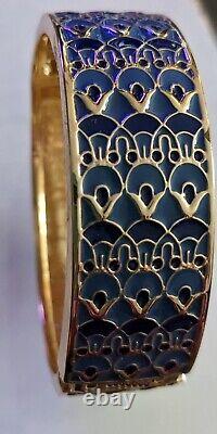 Blue Enamel And Gold Plated Eastern Motif Bracelet. Purchased from British Museum