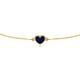 Blue Enamel Heart Bracelet In 14 Karat Solid Gold