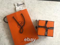 Bn Hermes H Electric Blue Enamel & Plated Palladium XL CLIC Clac Bracelet Pm