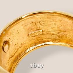 CINER, Signed Vintage, 18k Gold Plated, Art Deco Blue Enamel & Crystal Bracelet