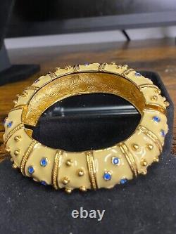 Camrose & Kross Jackie Kennedy collection Gold & Cream Enamel Cuff Bracelet