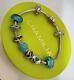 Chamilia Mom Love Blue Themed Mother's Day 7.5 925 Bracelet + 9 Beads Set Withbox