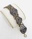 Chinese Export Sterling Silver Blue Enamel Filigree Bracelet 19g Vintage Jewelry