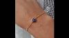 Dark Blue Greek Evil Eye Enamel Chain Bracelet Yellow Solid Gold Good Luck And Protection Jewelry