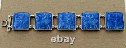 David Anderson Norway Sterling Silver Fairytale Enamel Story Book Panel Bracelet