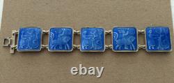 David Anderson Norway Sterling Silver Fairytale Enamel Story Book Panel Bracelet