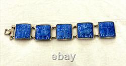 David Anderson Norway Sterling Silver Fairytale Enamel Story Book Panel Bracelet