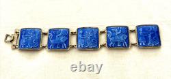 David Anderson Norway Sterling Silver Fairytale Enamel Story Book Panel Bracelet