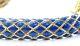 David Webb 18kt Blue Enamel Solid Yellow Gold Bracelet 7