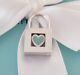 Enamel Blue Love Heart Charm For Bracelet With Charm Ring Tiffany & Co 925