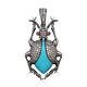 Enamel Insects Charm Diamond Silver Turquoise Enamel Insect Pendant Jewelry
