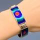 Estate Perli Sterling Silver & Blue Enamel Bracelet