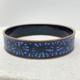 Eva Hidström Enamel Bracelet Blue Black Signed Finland Art Mid Century Hidstrom