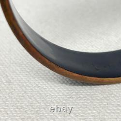 Eva Hidström Enamel Bracelet Blue Black Signed Finland Art Mid Century Hidstrom