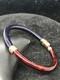 Flli Menegatti Vintage Vermeil Gold 925 Sterling Red & Blue Enamel Bracelet