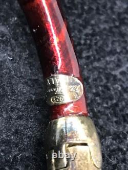 FLLI MENEGATTI Vintage Vermeil Gold 925 Sterling Red & Blue Enamel Bracelet