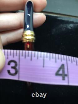 FLLI MENEGATTI Vintage Vermeil Gold 925 Sterling Red & Blue Enamel Bracelet