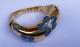 Flli Menegatti Vermeil Gold Blue Enamel Bangle Bracelet Menegatti Gold Silver