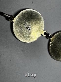 FLOWERS ENAMEL Bracelet Sterling MidCentury Modern Eames Hand Painted Rare SGM