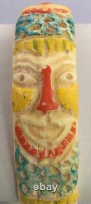 Fantastic Celuliod Enamel Bangle Clown Faces Red /yellow / Blue (c1301)