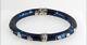 Flli Menegatti Signed! Sterling Silver & Opalescent Blue Enamel Bracelet Vg+