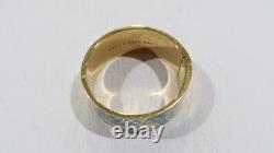 Florence Broadhurst Kate Spade Have a Field Day blue enamel gold cuff bracelet