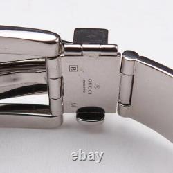 GUCCI Buckle Bangle Bracelet Metal Enamel Silver Green Light Blue Size M withBox