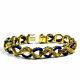 Gold Armband Mit Blauem Emaille 585 Gold Italien Um 1950 Blue Enamel Bracelet